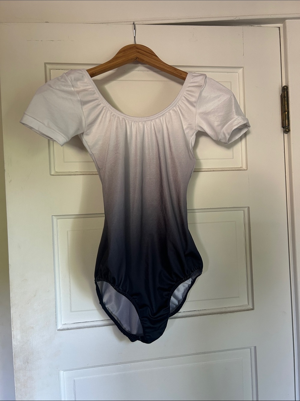 Adult ballet Ombre Black & White Swan leotard balletcore Cloud & Victory